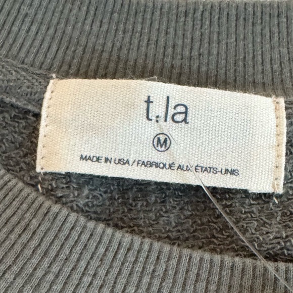 Anthropologie T.La Green Embroidered Stars Puff Short Sleeve Top Sz M New - Picture 10 of 13